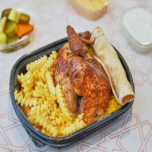  دبل صدر مشوي مع رز وبطاطس