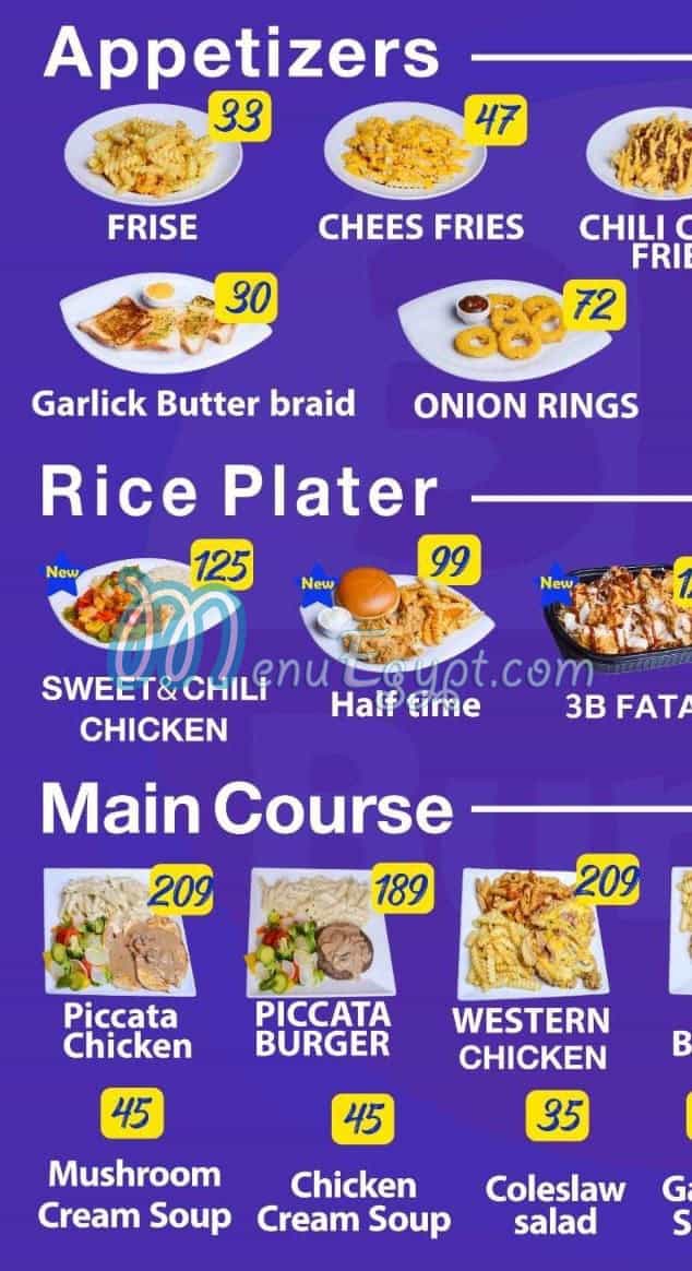 3B Burger online menu