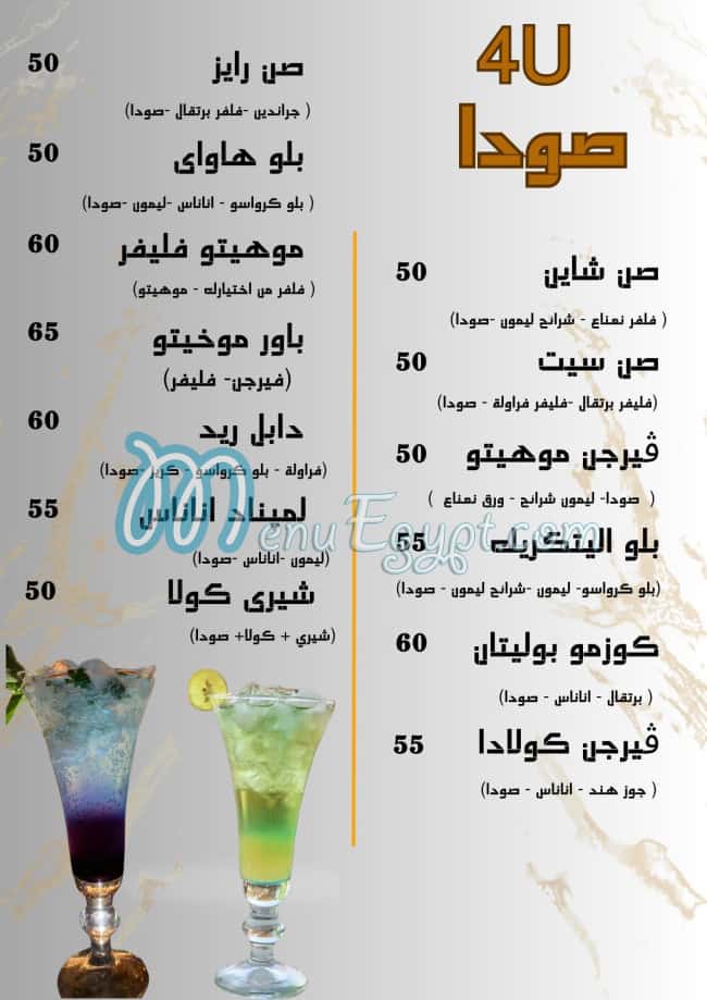4U menu Egypt 5