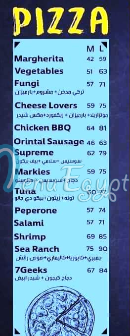 7Geeks menu