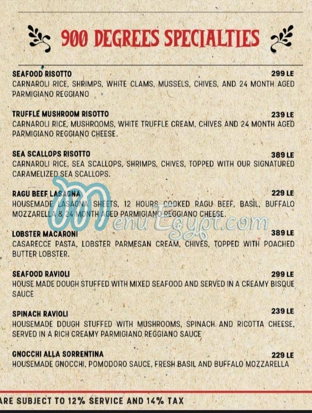 900 degrees online menu