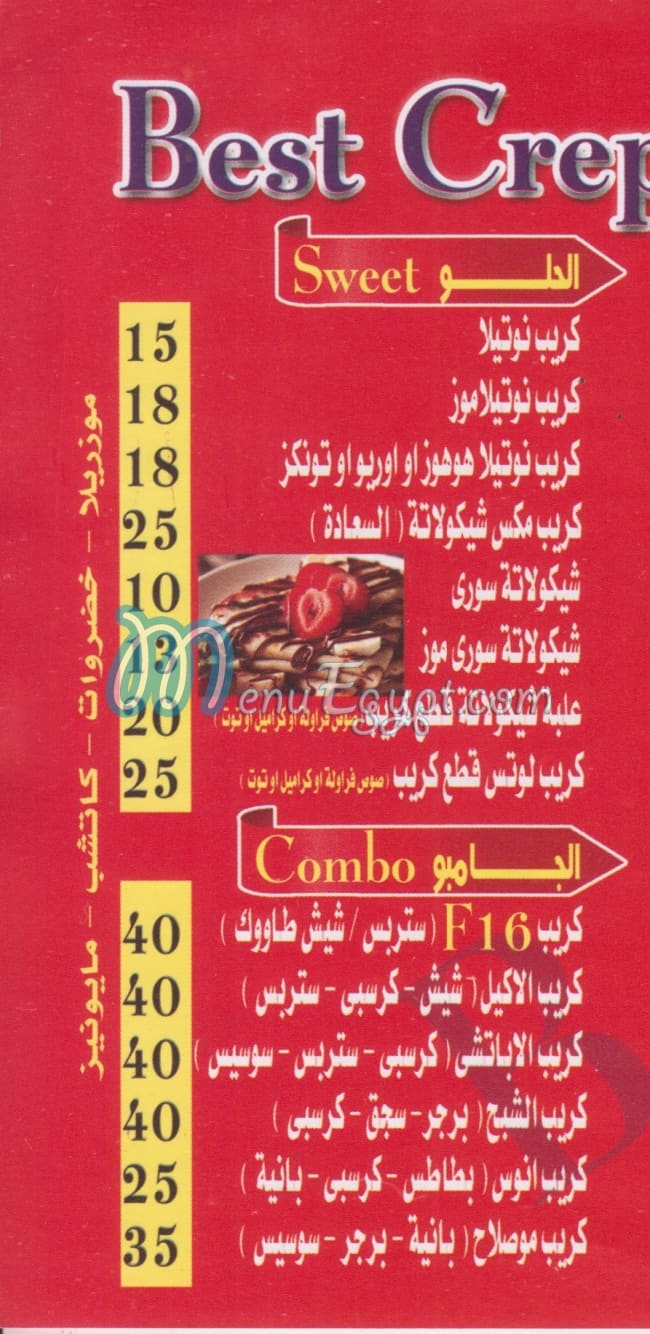 Best Creep menu Egypt