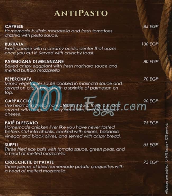 Casareccio delivery menu