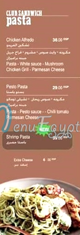 Club Sandwichcs delivery menu