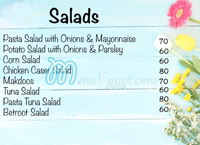 Gados Chef menu