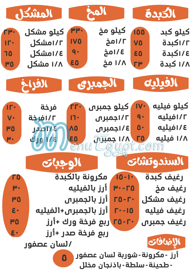 Kepda w mokh Mohammed elshrqawy menu Egypt