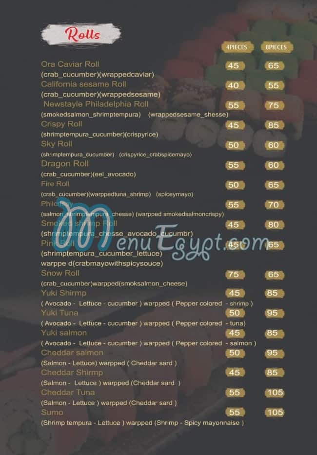 Kingdom Sushi delivery menu