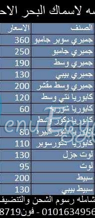 Mashmesha Seafood menu Egypt