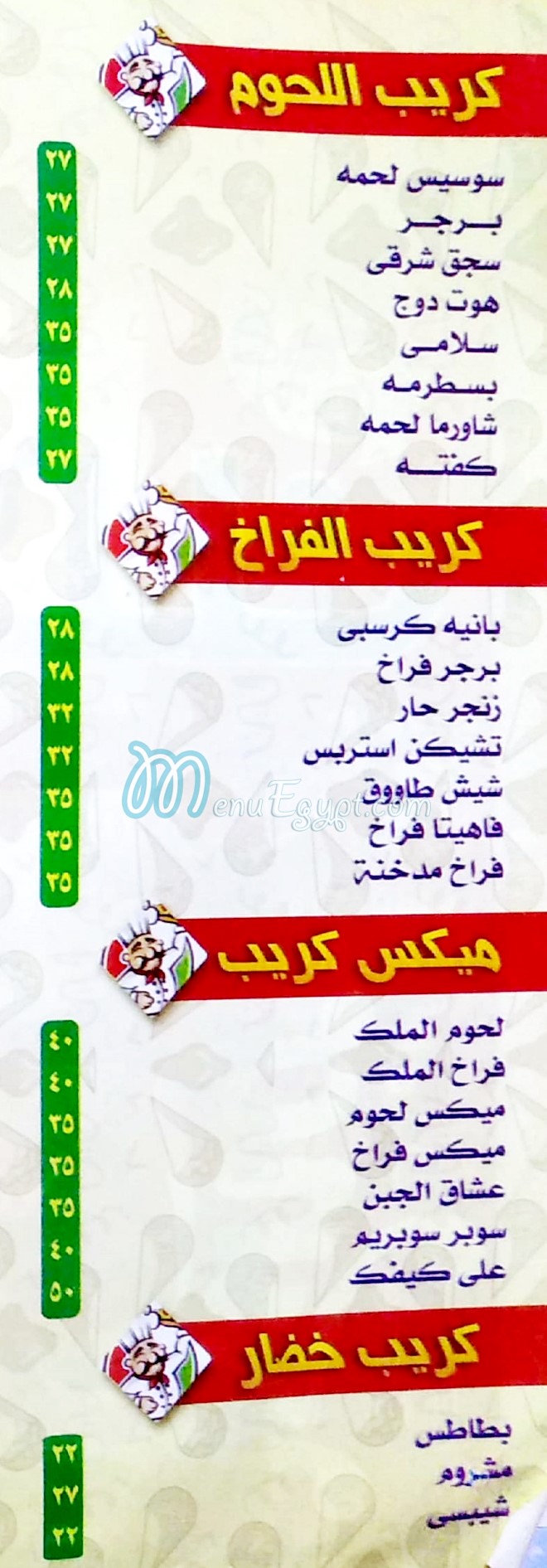 Pizza King Faysal menu