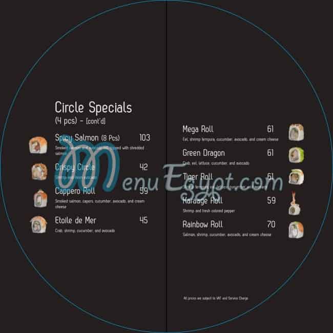 Sushi Circle menu Egypt 7