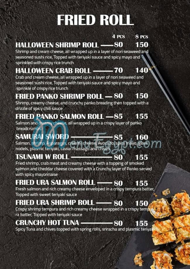 Wasabi sushi online menu