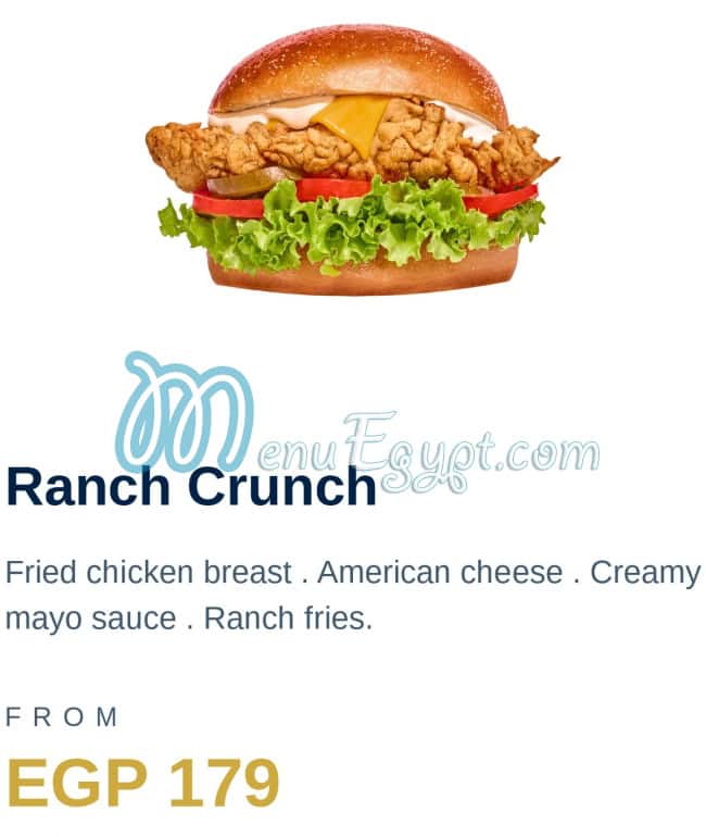 A U F Burger menu Egypt 4