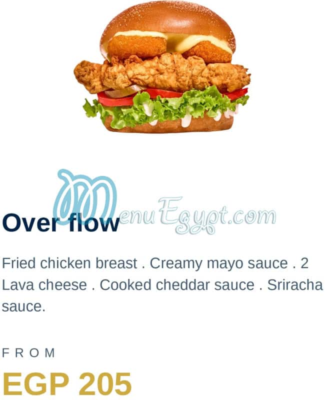 A U F Burger menu Egypt 6