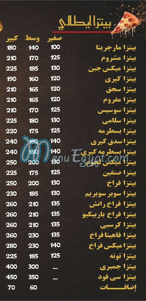 Abo Halawa 3lm El Rome menu