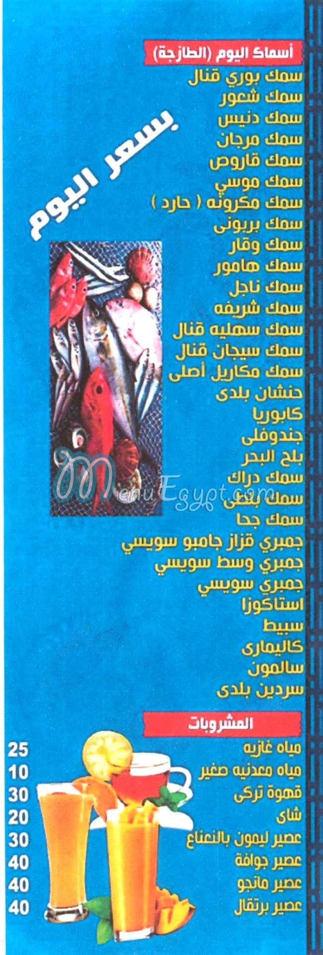 القنال وان مصر منيو بالعربى