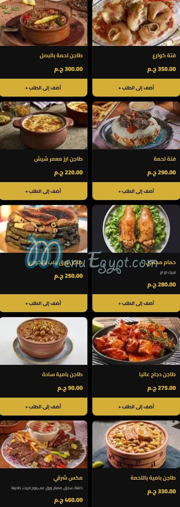 Alia  Lounge menu Egypt 3
