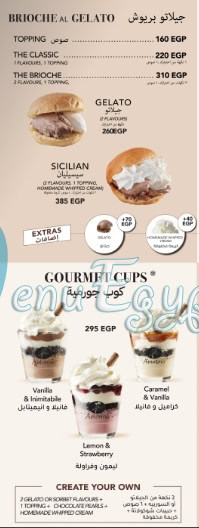 Amorino Egypt menu Egypt 4