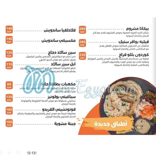 Anas el Demeshky menu Egypt 4