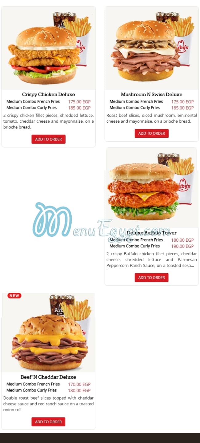 Arbys delivery menu