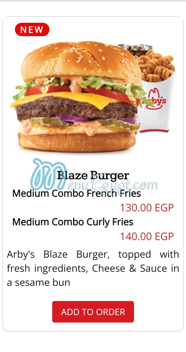 Arbys online menu