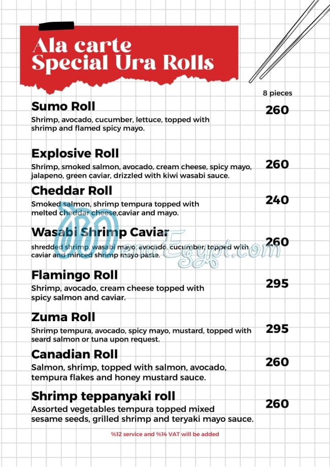 Arigato Sushi and Grill menu Egypt 8