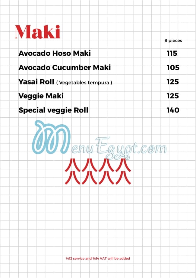 Arigato Sushi and Grill menu Egypt 9