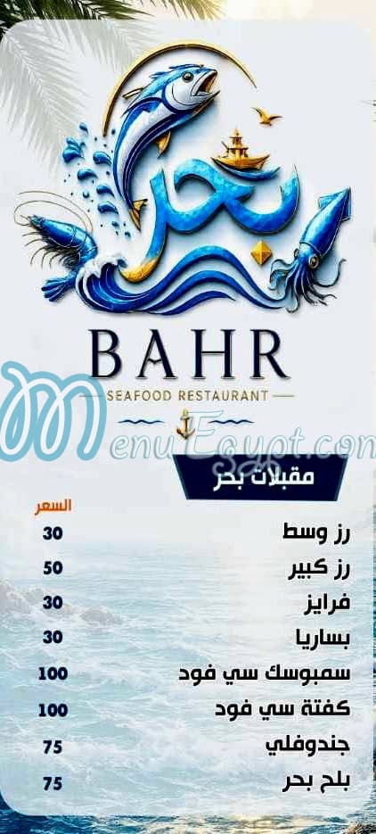 بحر للماكولات البحريه مصر منيو بالعربى