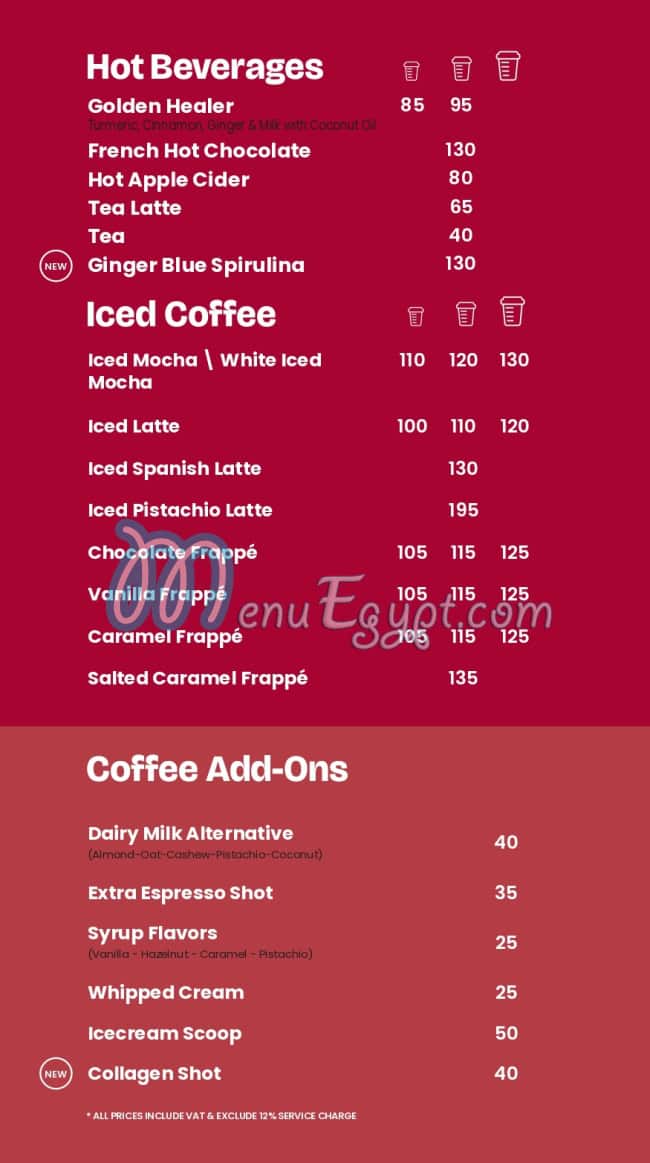 Beano's Cafe menu Egypt 3