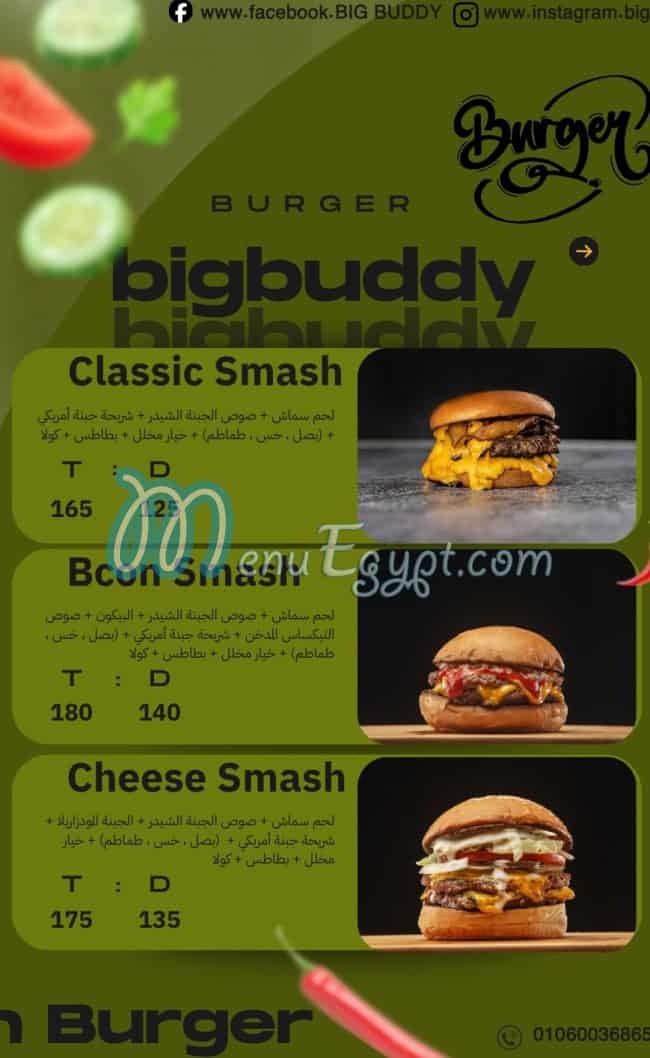 BIG BUDDY menu