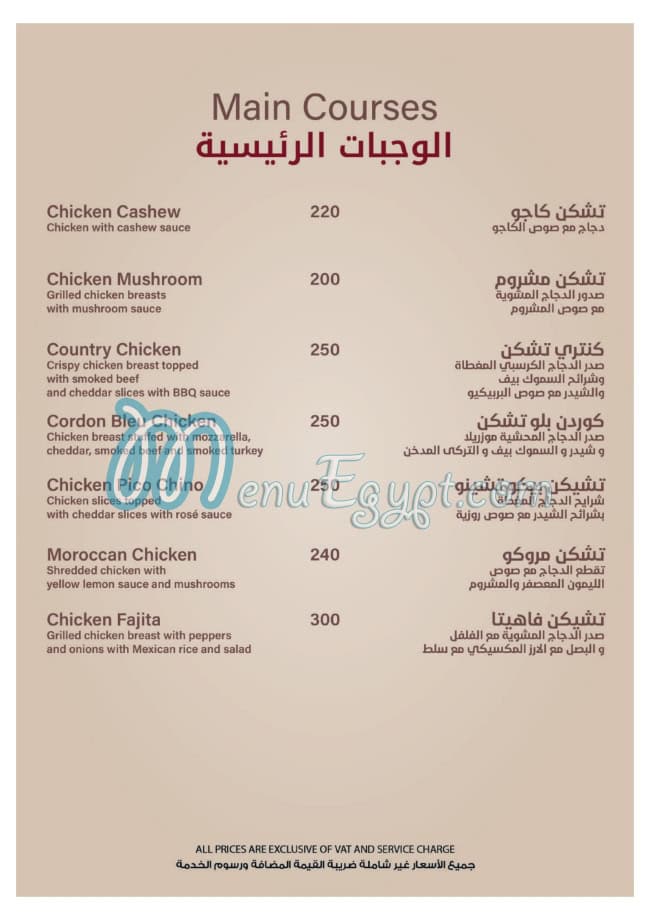 Bright Star Restaurant and Cafe menu Egypt 6