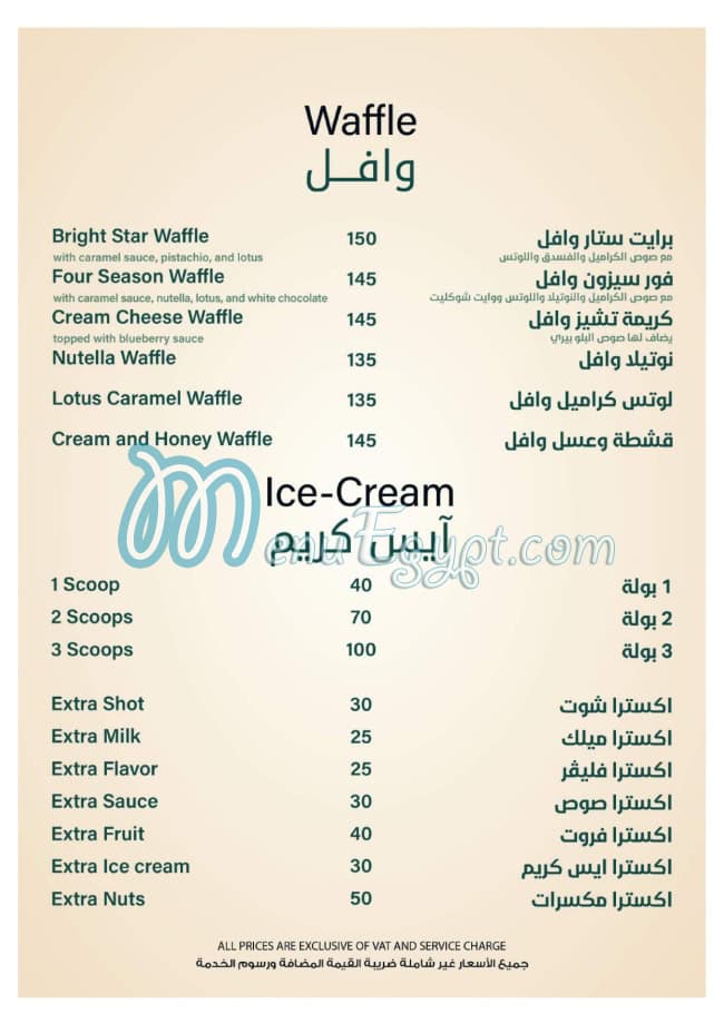 Bright Star Restaurant and Cafe menu Egypt 13