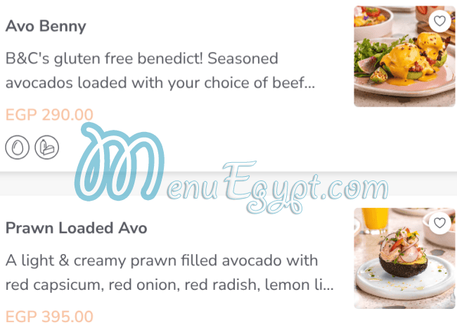 Brunch and Cake delivery menu