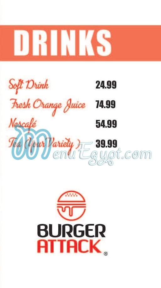 Burger Attack menu Egypt 3
