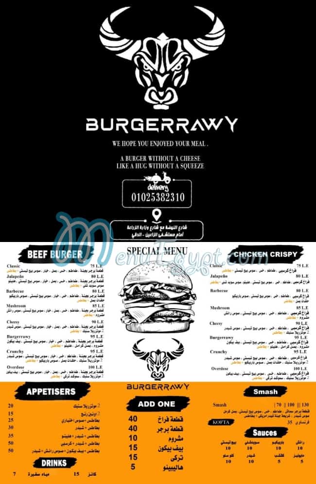 Burgerrawy menu