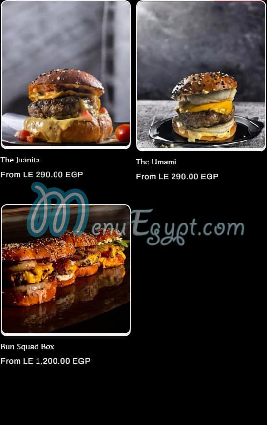 Burgers and Beyond menu Egypt