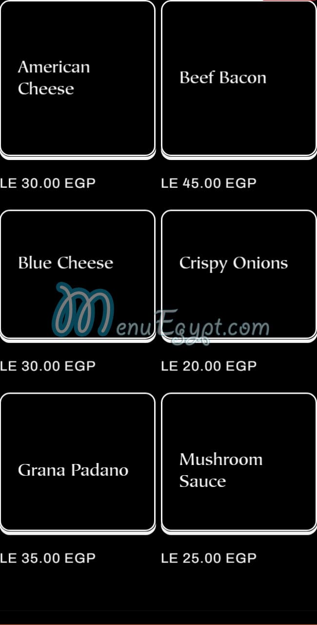 Burgers and Beyond delivery menu