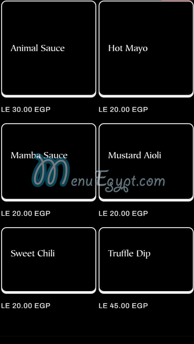 Burgers and Beyond online menu