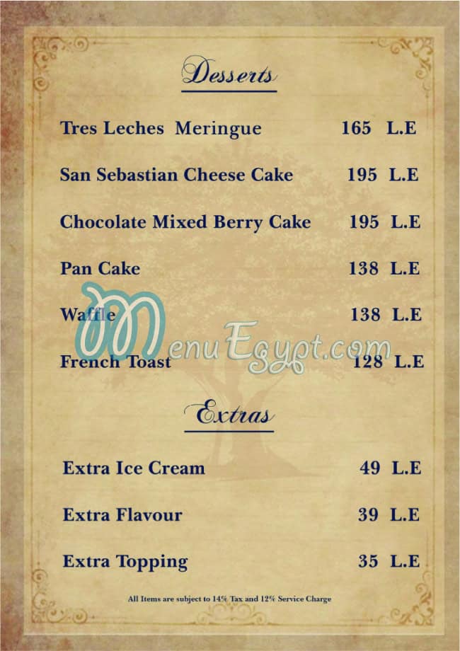 Charl Restaurant menu Egypt 11