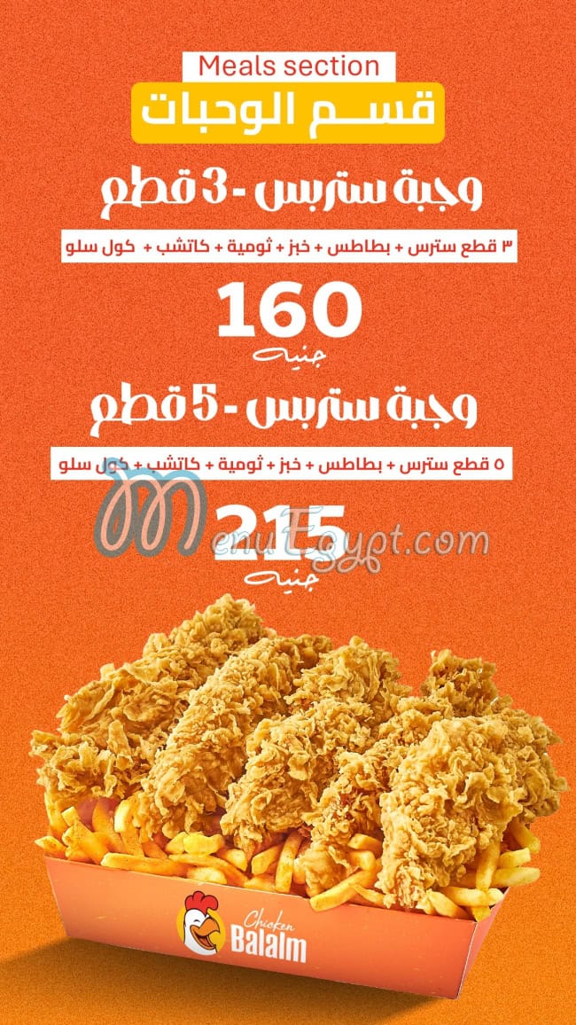 منيو تشكين بلالم مصر