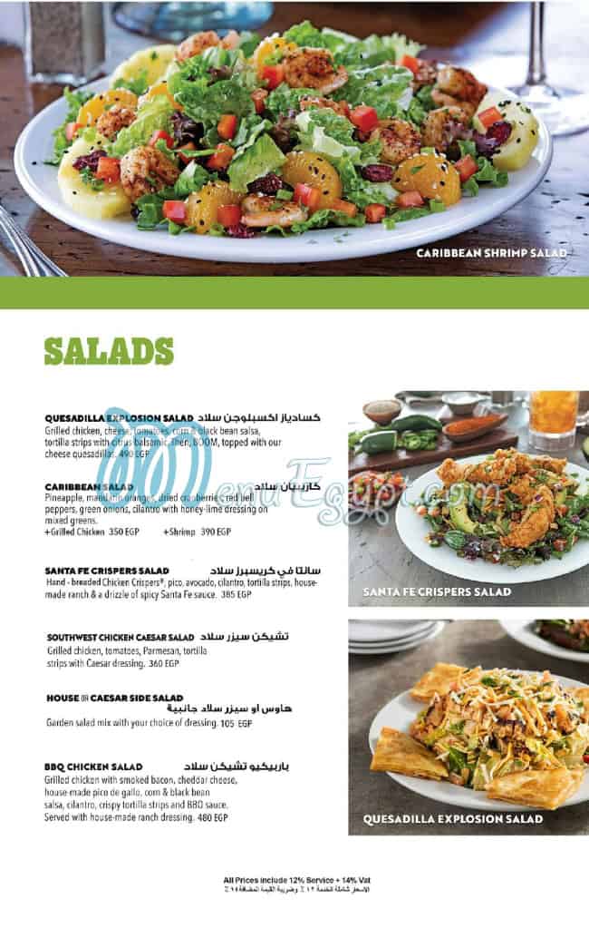 Chilis online menu