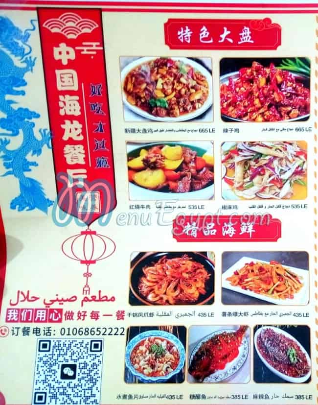 Chinese Halal menu