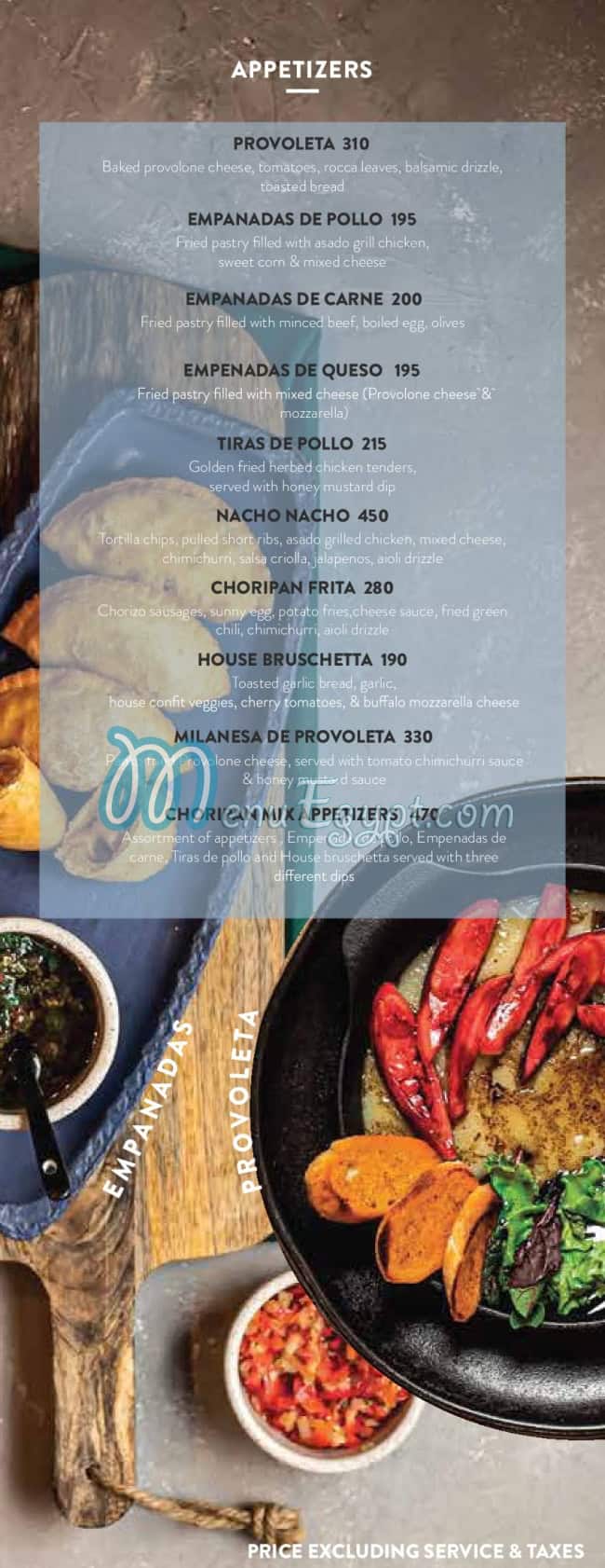 Choripan menu Egypt