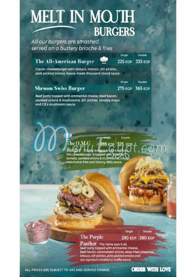 Cine Bar menu prices