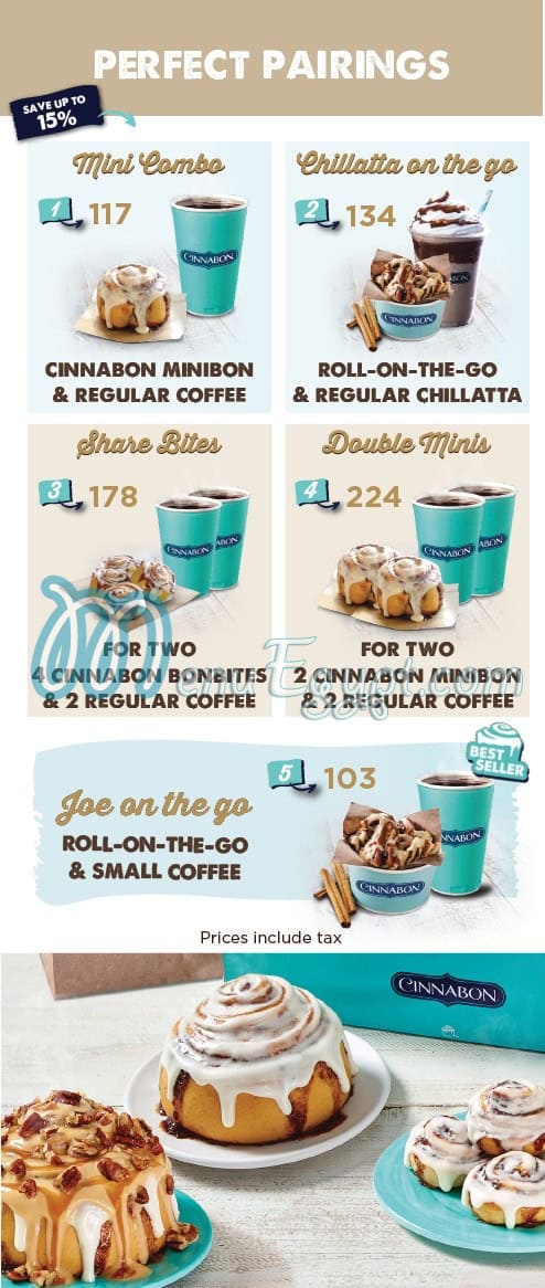 Cinnabon menu Egypt 1