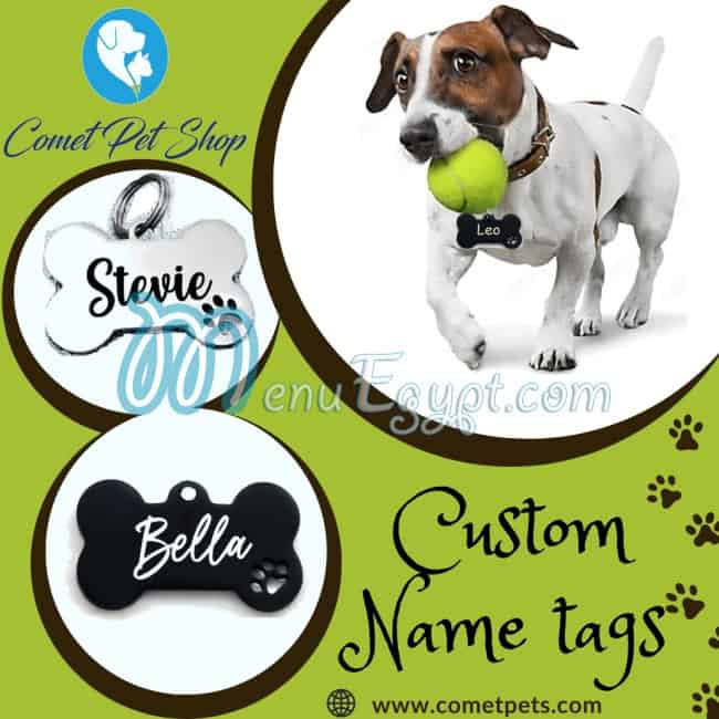 Comet Pet shop accessories online menu