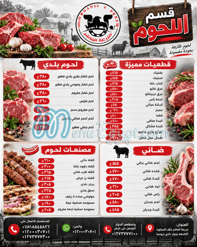 دوار مزرعة العاشر مصر منيو بالعربى