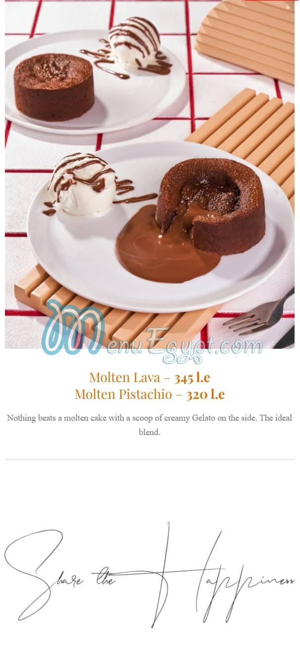 منيو ديلزيا جيلاتو مصر 6