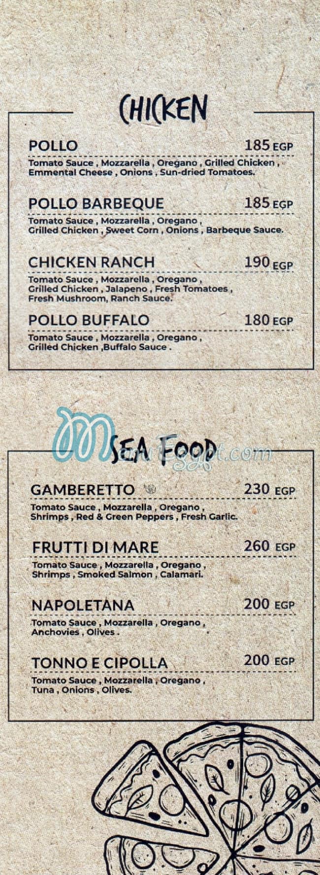 Di Sforno Pizzreia delivery menu