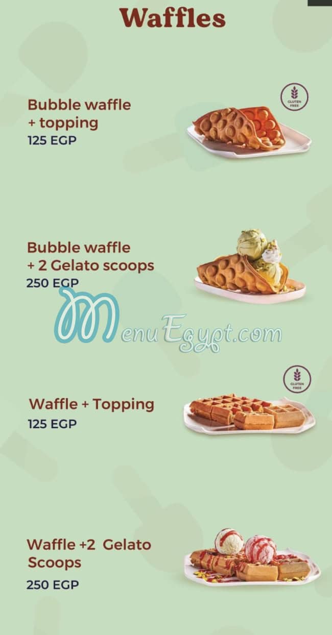 DOLATO gelateria menu prices