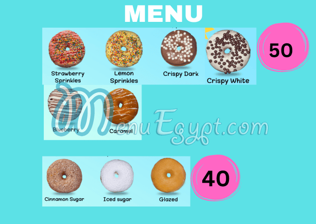 Dora donuts and pastry menu Egypt